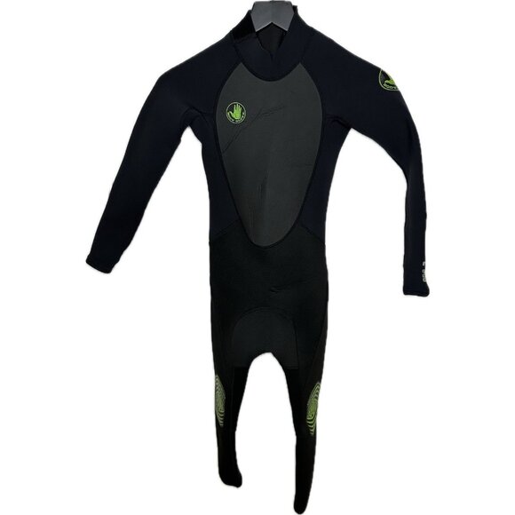 Body Glove JUNIOR PRO 3 BACK ZIP FULLSUIT 3/2MM Full Wetsuit - BLACK Size 10 - Picture 1 of 12